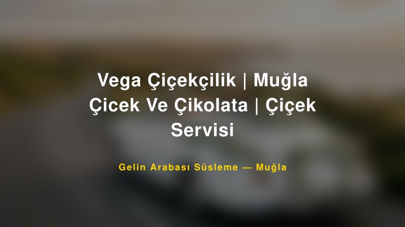 Vega Çiçekçilik | Muğla Çicek Ve Çikolata | Çiçek Servisi Gelin Arabası Süsleme Fiyatları
